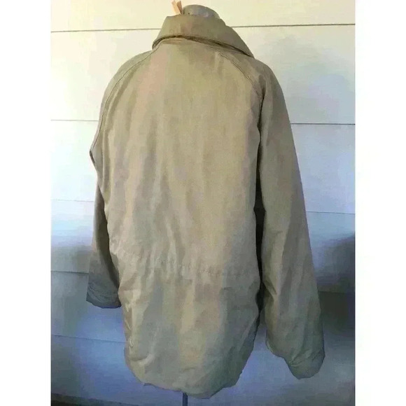 Woolrich Men's Large Field Coat/ Khaki 33801 red‎ plaid wool jacket outdoorsman - Picture 8 of 9